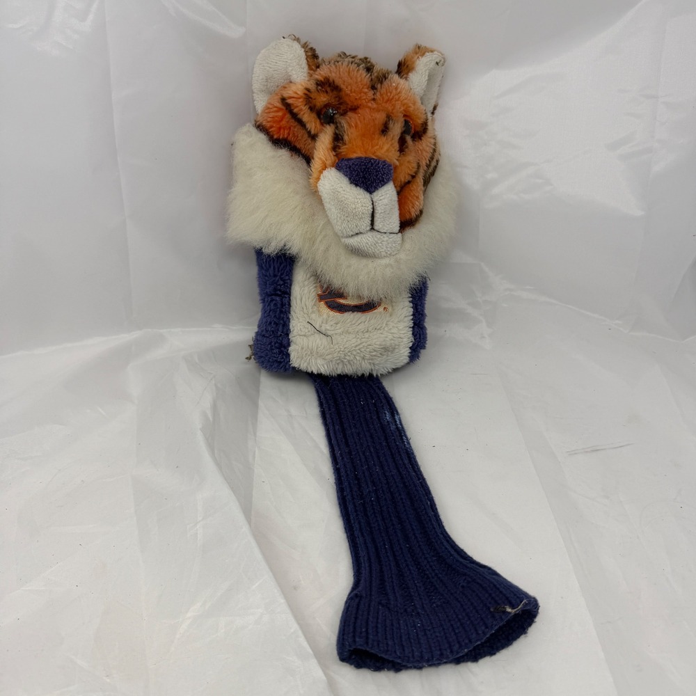 Auburn Tigers NCAA Plush Tiger Mascot Golf Driver Headcover Navy Blue Orange